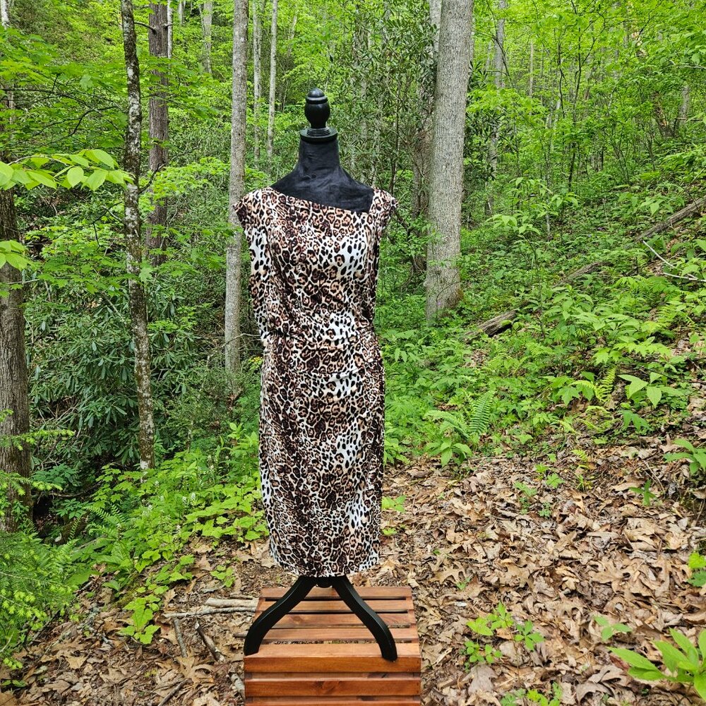 VS Vintage Leopard Print Dress Size  L